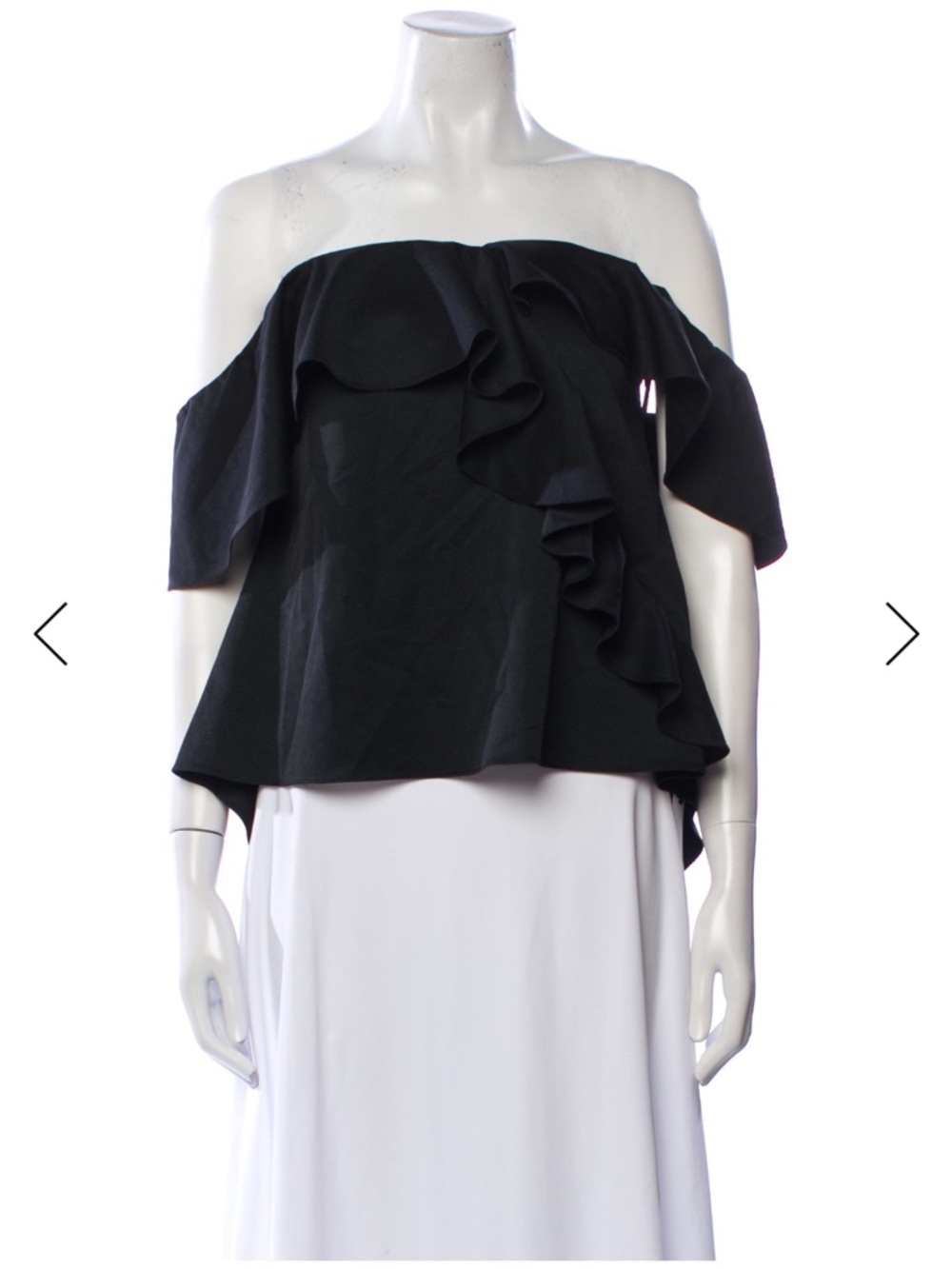 Sachin + Babi Black Off-Shoulder Ruffle‎ Top